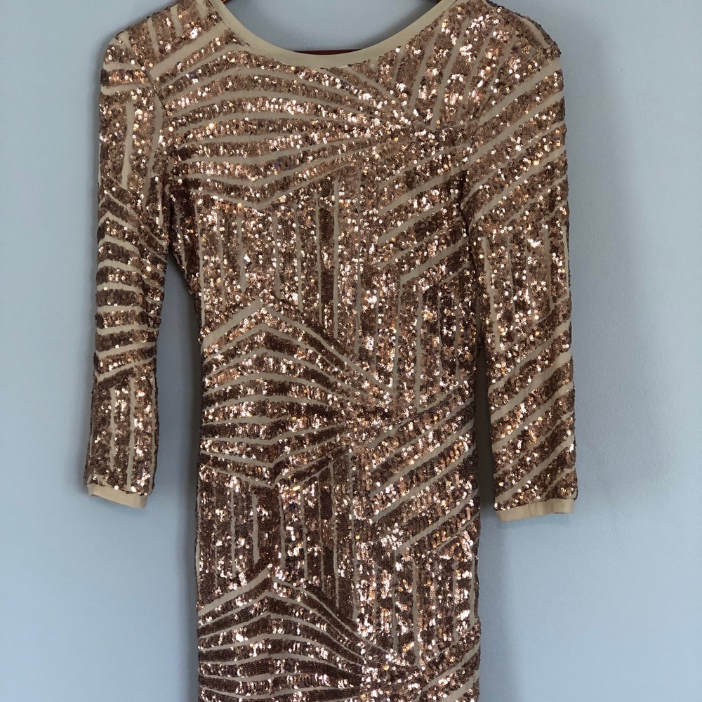 Gold Sequin Dress
